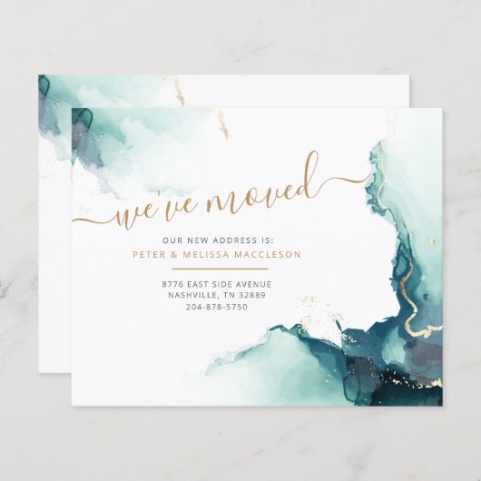Papier Budget Nous avons déplacé un nouveau Faire-part d' (Devant / Derrière)