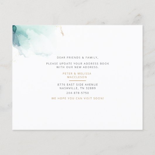 Papier Budget Nous avons déplacé un nouveau Faire-part d' (Dos)