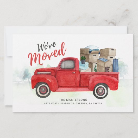 Papier Budget Nous avons déplacé une nouvelle adresse Fai (Devant)