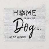 Papier Budget Nous avons déplacé une nouvelle adresse Pet (Devant)