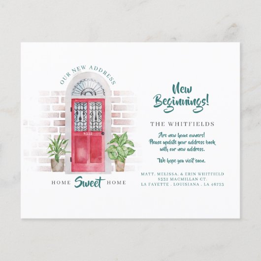 Papier Budget Nous avons déplacé une nouvelle adresse Por (Devant)