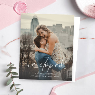 Papier Budget Nous Avons Elopé Photo Callig Mariage Faire