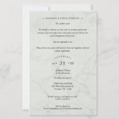 Papier Budget Nous Avons Elopé Photo Mariage Élégant Marb (Dos)