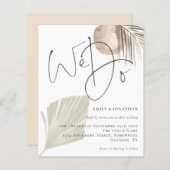 Papier Budget Nous Faisons Boho Pampas Grasse Faire-part  (Devant / Derrière)