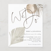 Papier Budget Nous faisons Boho Pampas QR Code Mariage In (Devant)