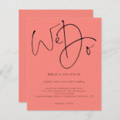 Papier Budget Nous faisons Coral Rose Mariage Invitation (Devant / Derrière)