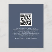 Papier Budget Nous faisons Dusty Marine Blue QR Mariage I (Dos)