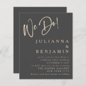 Papier Budget Nous faisons Elegant Black Gold Mariage Inv (Devant / Derrière)