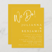 Papier Budget Nous faisons Elégant Mariage Jaune Invitati (Devant / Derrière)