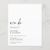 PAPIER BUDGET NOUS FAISONS FAIRE-PART DE MARIAGE (Devant)