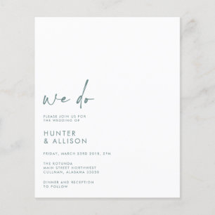 PAPIER BUDGET NOUS FAISONS FAIRE-PART DE MARIAGE