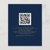 Papier Budget Nous faisons Gold Script Marine QR Mariage (Dos)