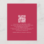Papier Budget Nous faisons Magenta QR Mariage Invitation (Dos)