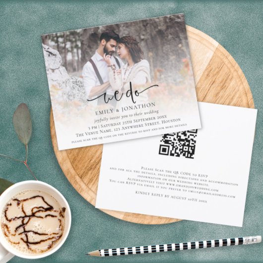 Papier Budget Nous faisons Photo Overlay QR Code Code Mar