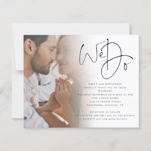 Papier Budget Nous faisons Photo QR Code Faire-part de ma (Devant)