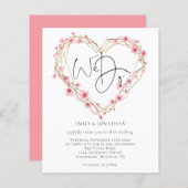 Papier Budget Nous faisons Sakura Faire-part de mariage d (Devant / Derrière)