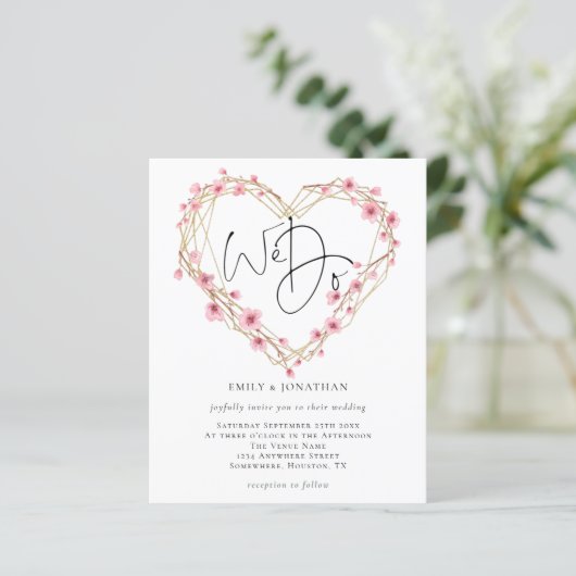 Papier Budget Nous faisons Sakura Faire-part de mariage d (Debout devant)