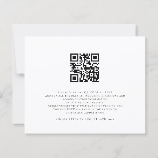 Papier Budget Nous Faisons Script Photo QR Code Mariage I (Dos)