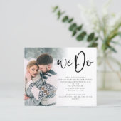 Papier Budget Nous Faisons Script Photo QR Code Mariage I (Debout devant)