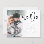 Papier Budget Nous Faisons Script Photo QR Code Mariage I (Devant)