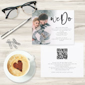 Papier Budget Nous Faisons Script Photo QR Code Mariage I