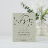 Papier Budget Nous Faisons Soft Sage QR Code de Mariage I (Debout devant)