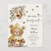 Papier Budget Nous pouvons attendre les Invitations Baby (Devant)