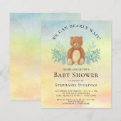 Papier Budget Nous Pouvons Attendre L'Invitation Du Baby  (Devant / Derrière)