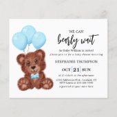 Papier Budget Nous Pouvons Attendre L'Invitation Du Baby (Devant)