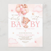 Papier Budget Nous Pouvons Attendre L'Invitation Du Baby  (Devant)