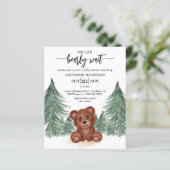 Papier Budget Nous Pouvons Attendre L'Invitation Du Baby (Debout devant)