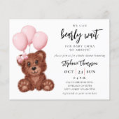 Papier Budget Nous Pouvons Attendre L'Invitation Du Baby  (Devant)