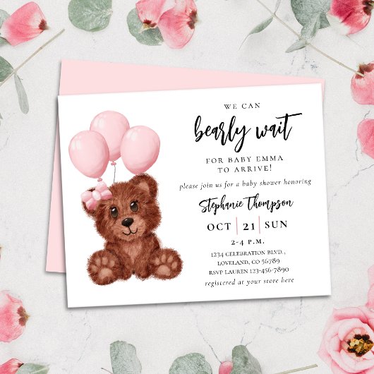 Papier Budget Nous Pouvons Attendre L'Invitation Du Baby 