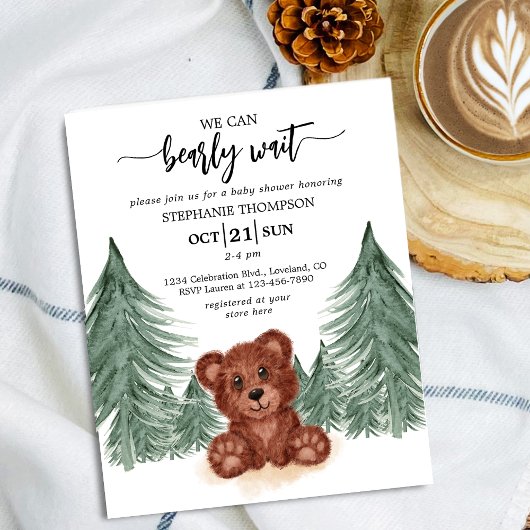 Papier Budget Nous Pouvons Attendre L'Invitation Du Baby