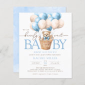 Papier Budget Nous pouvons attendre l'ours Baby shower In (Devant / Derrière)