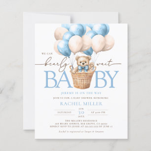 Papier Budget Nous pouvons attendre l'ours Baby shower In