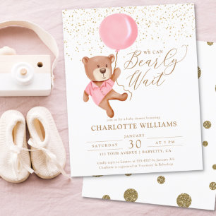 Papier Budget Nous pouvons attendre une fille Baby shower