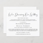 Papier Budget Nous réduisons notre Faire-part Mariage (Devant / Derrière)