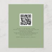 Papier Budget Nous Sage Green QR Code Code de mariage Inv (Dos)