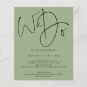 Papier Budget Nous Sage Green QR Code Code de mariage Inv (Devant)