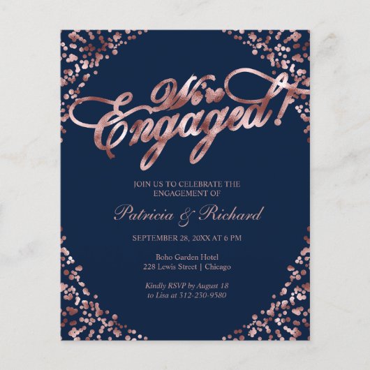 Papier Budget Nous sommes engagés Engagement Party Invita (Devant)