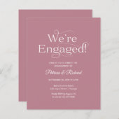 Papier Budget Nous sommes engagés Engagement Party Invita (Devant / Derrière)