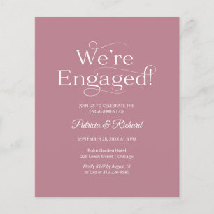 Papier Budget Nous sommes engagés Engagement Party Invita