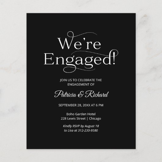 Papier Budget Nous sommes engagés Engagement Party Invita (Devant)