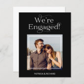 Papier Budget Nous sommes engagés Faire-part Fiançailles (Devant / Derrière)