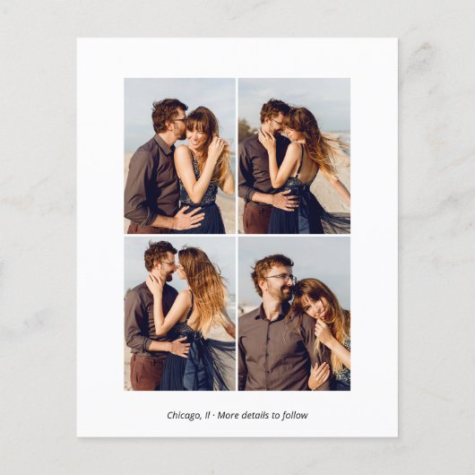 Papier Budget Nous sommes engagés Faire-part Fiançailles (Dos)