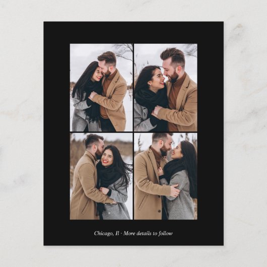 Papier Budget Nous sommes engagés Fiançailles photo Faire (Dos)