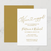 Papier Budget Nous sommes engagés Invitations de parties (Devant / Derrière)