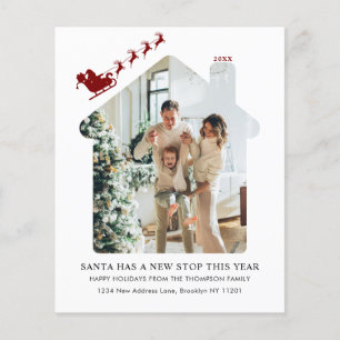 Papier BUDGET Nouveau Accueil Photo Rouge Père Noël Sleig