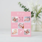 Papier Budget Nouveau Merci bébé Faire-part de naissance (Debout devant)